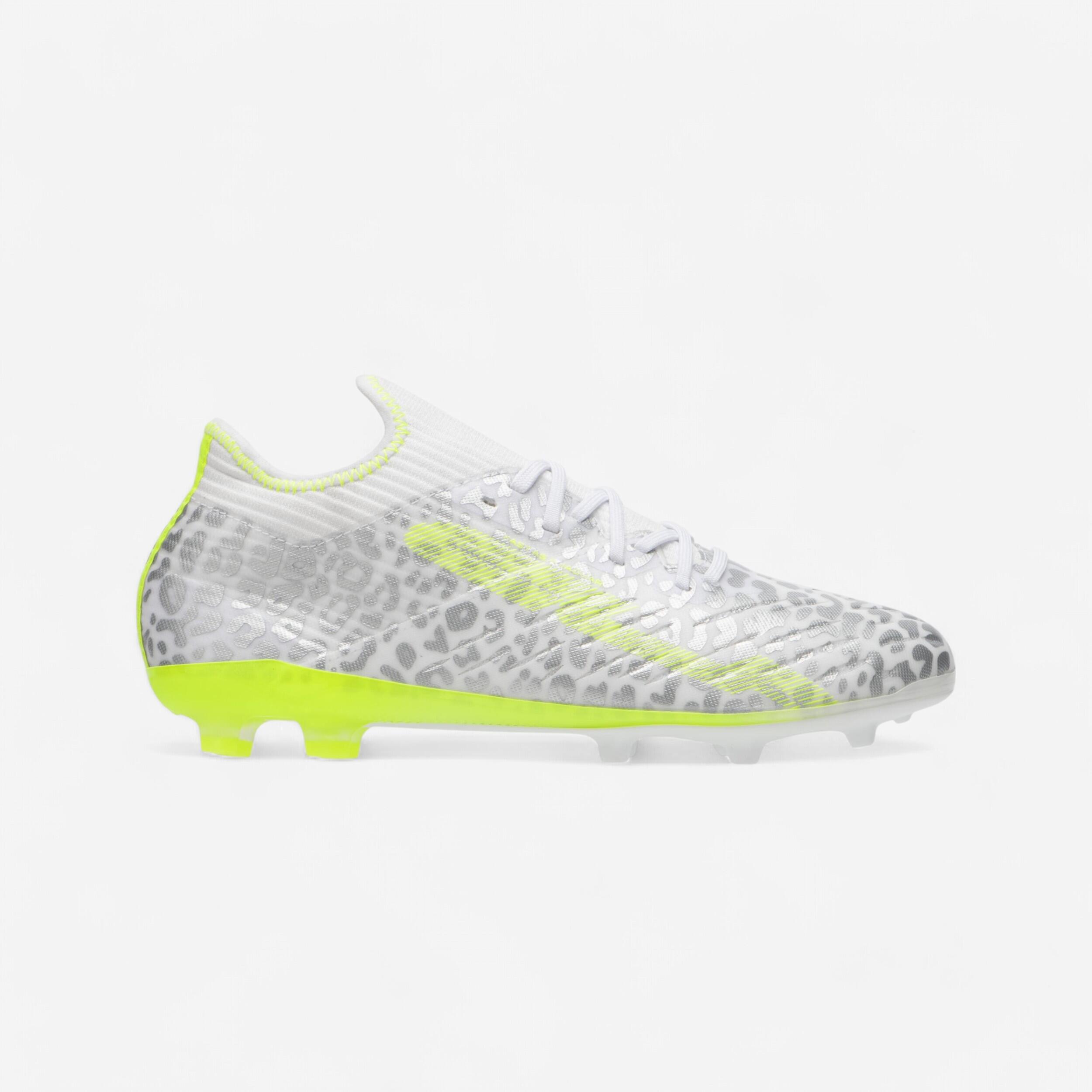 CHAUSSURES DE FOOTBALL ENFANT A LACETS CLR FG JAGUAR BOOST KIPSTA