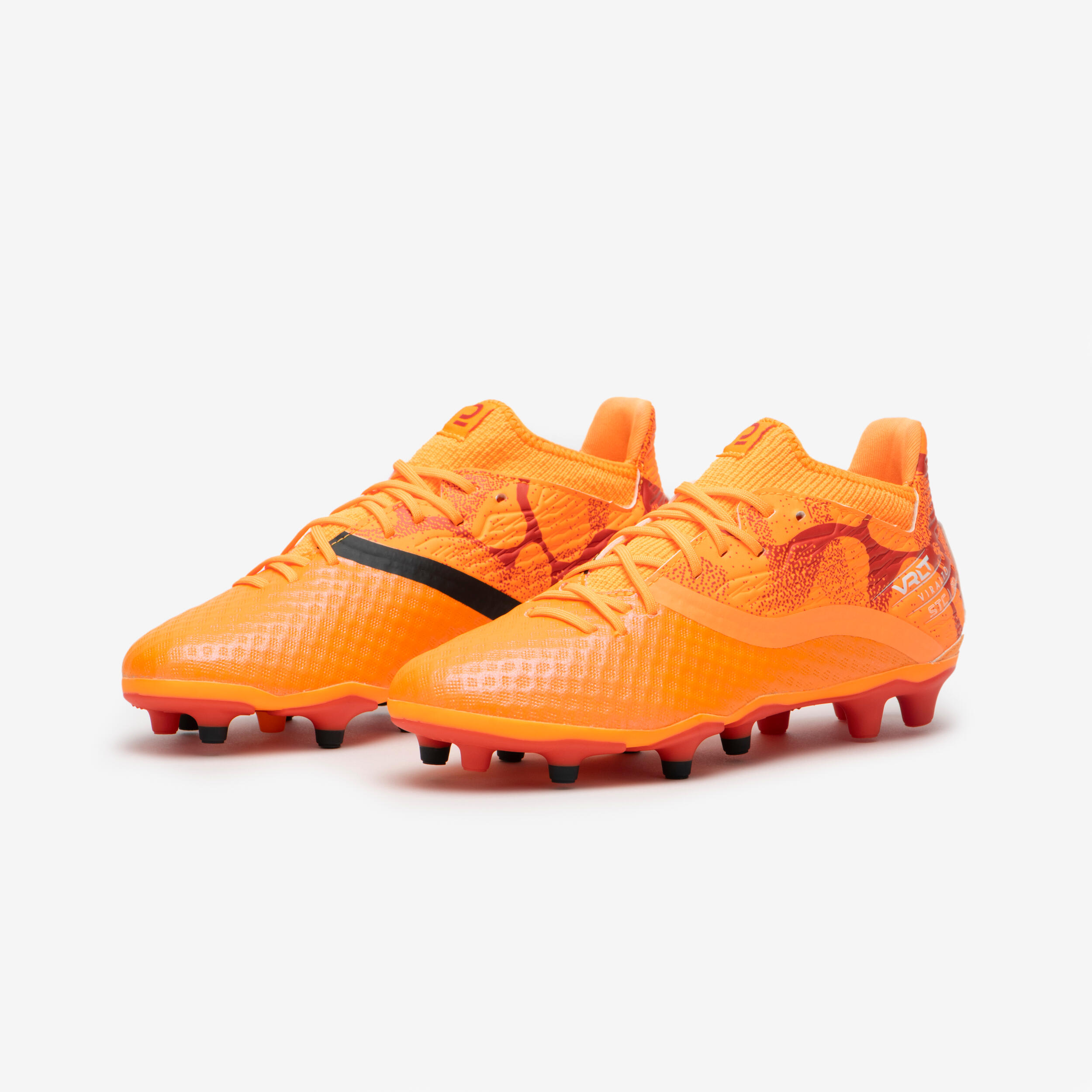 Kids' Lace-Up Football Boots Viralto III FG - Mango 7/7