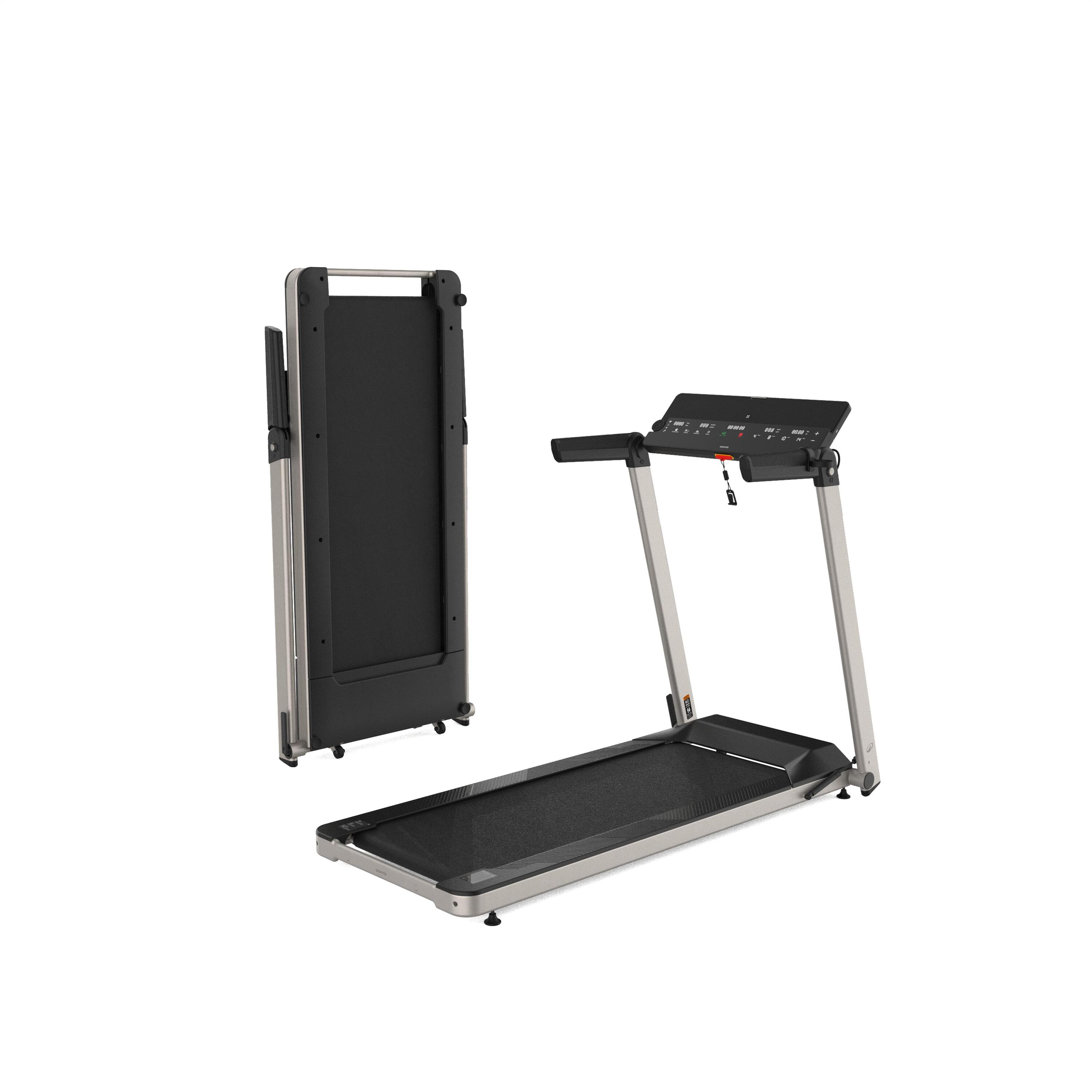 Folding Treadmill 14 km/h, Compact Run 100 2/4