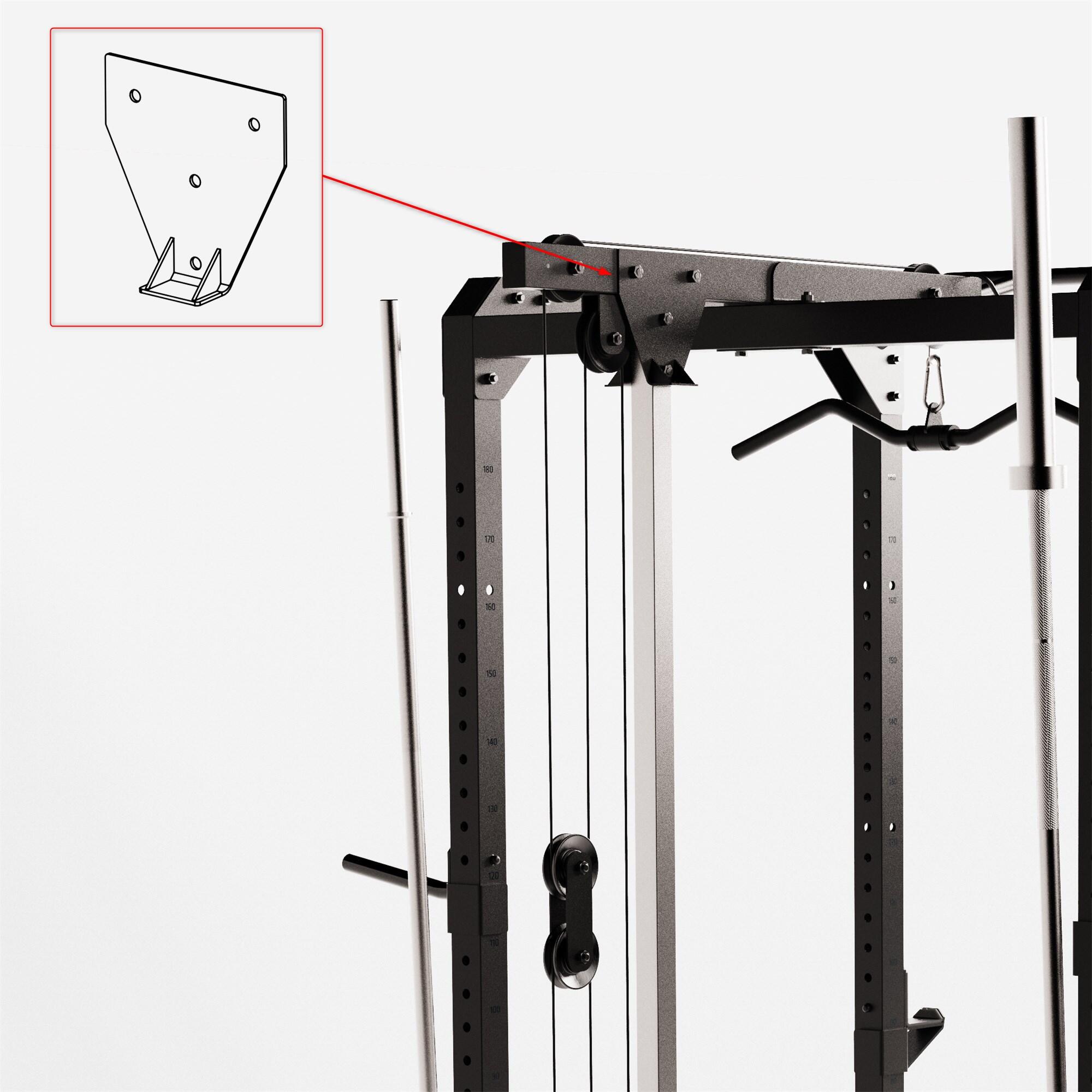 PLAQUES FIXATION  CHARGE GUIDEE - PIÈCE DÉTACHÉE MUSCULATION POUR POWER RACK 900 7/9