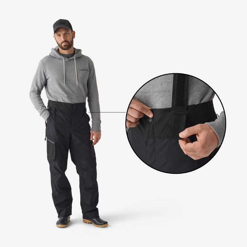 Pantaloni impermeabili pesca uomo FT 500 neri