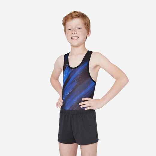 
      Boys' Gym Leotard - Black & Blue Print
  