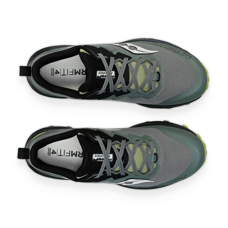 Chaussures de trail running homme Saucony Peregrine 14 GTX - Kaki et Gris