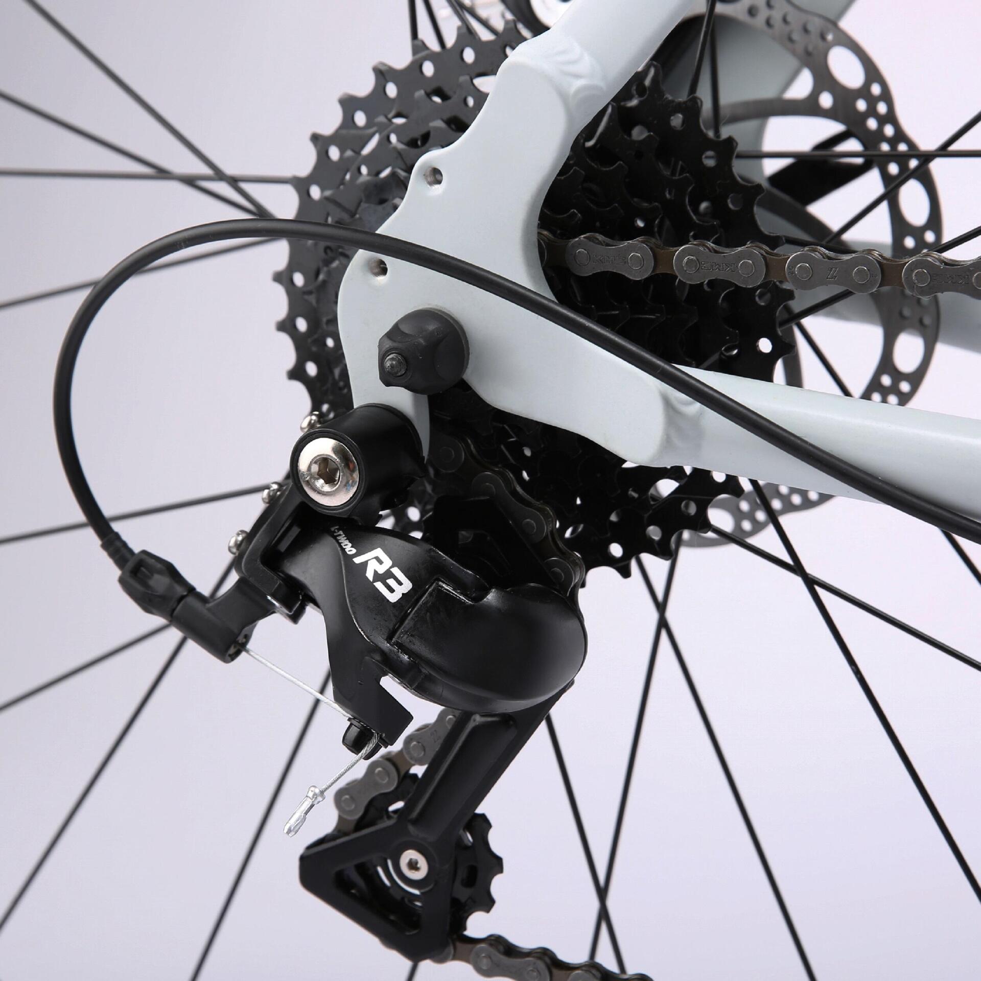 Carbon-fork 2x8-speed Road Bike RC120 FB - Grey