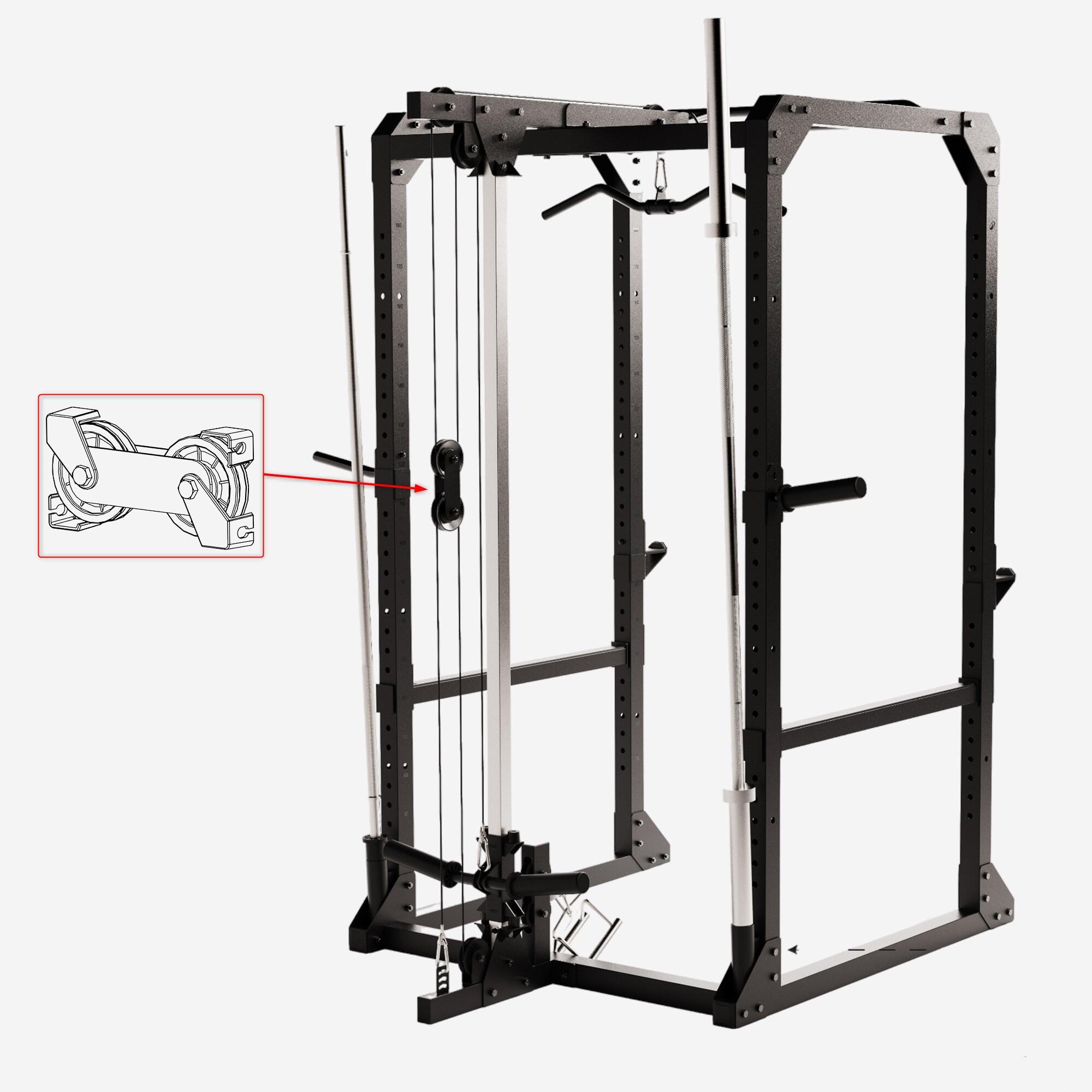 POLIA DUPLA INTERMEDIÁRIA PARA POWER RACK 900 DE MUSCULAÇÃO 5/7