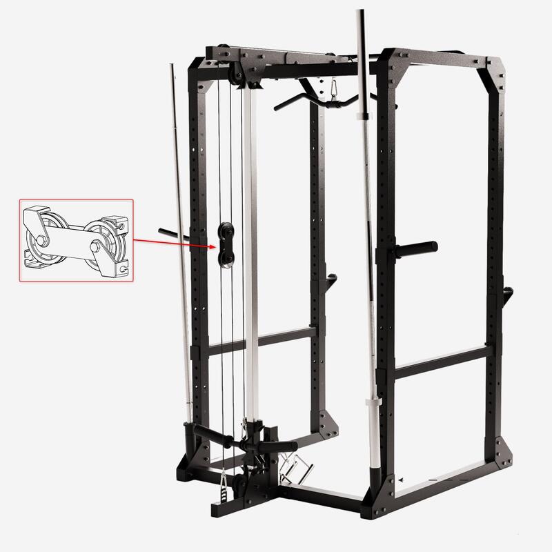 POULIE DOUBLE INTERMEDIAIRE - PIÈCE DÉTACHÉE MUSCULATION POUR POWER RACK 900