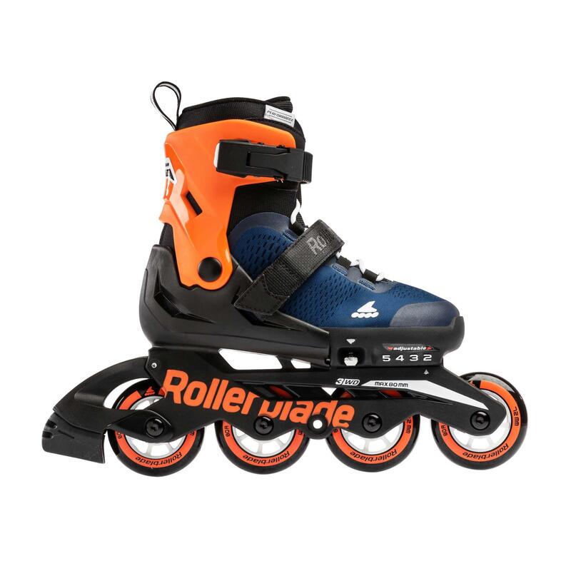 Inline Skates Inliner Jungen - Fitness Rollerblade Microblade schwarz/orange
