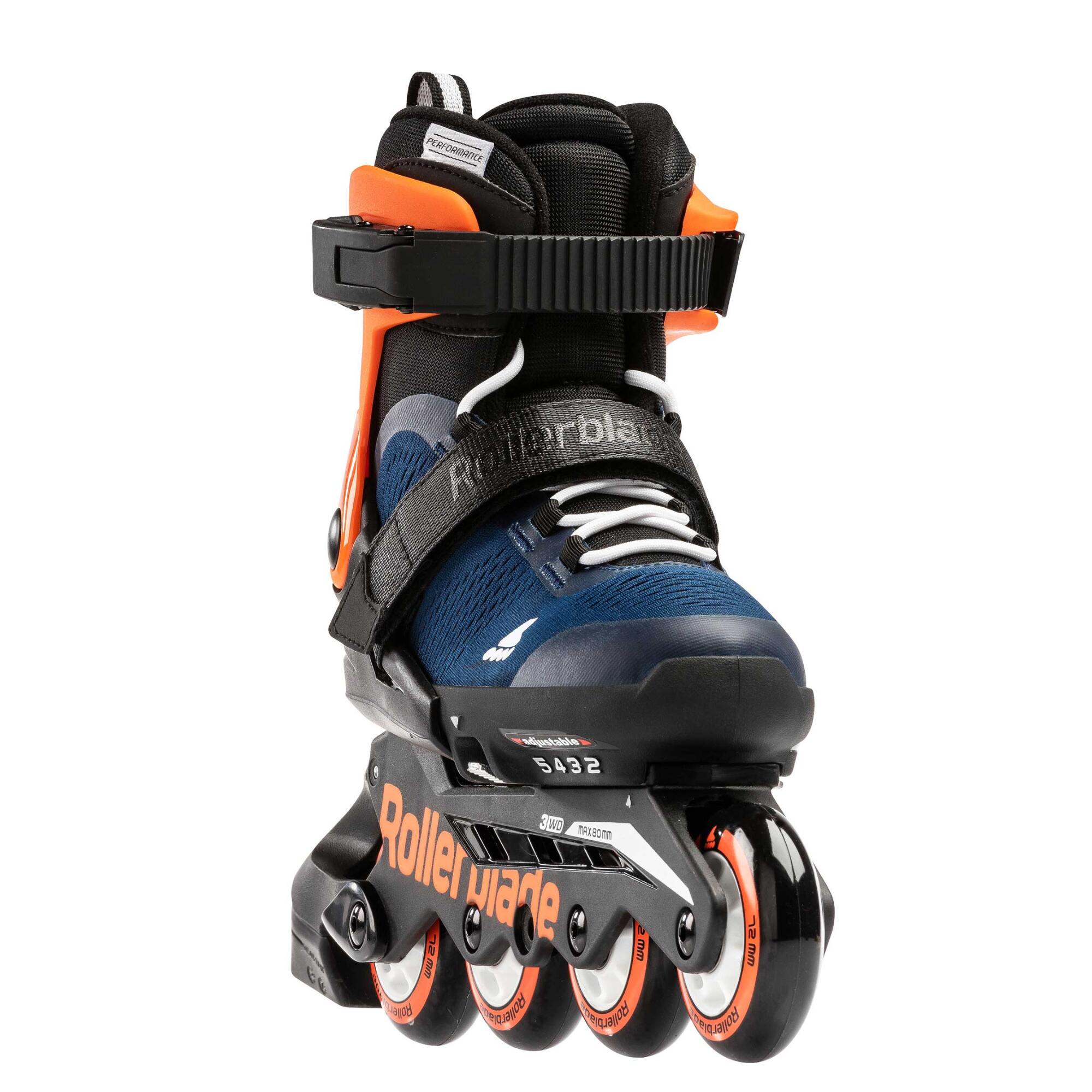 Inline Skates Inliner Jungen - Fitness Rollerblade Microblade schwarz/orange 3/7