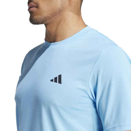 Vyriški kardiotreniruočių ir kūno rengybos marškinėliai, mėlyni