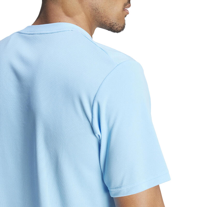 T-shirt ADIDAS uomo palestra regular fit traspirante azzurra