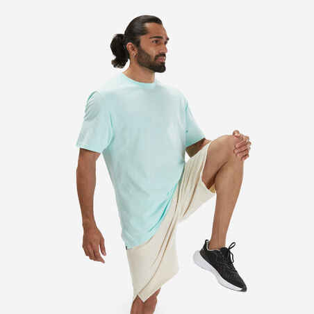 Men's Fitness T-Shirt 500 Essentials - Mint/Pastel