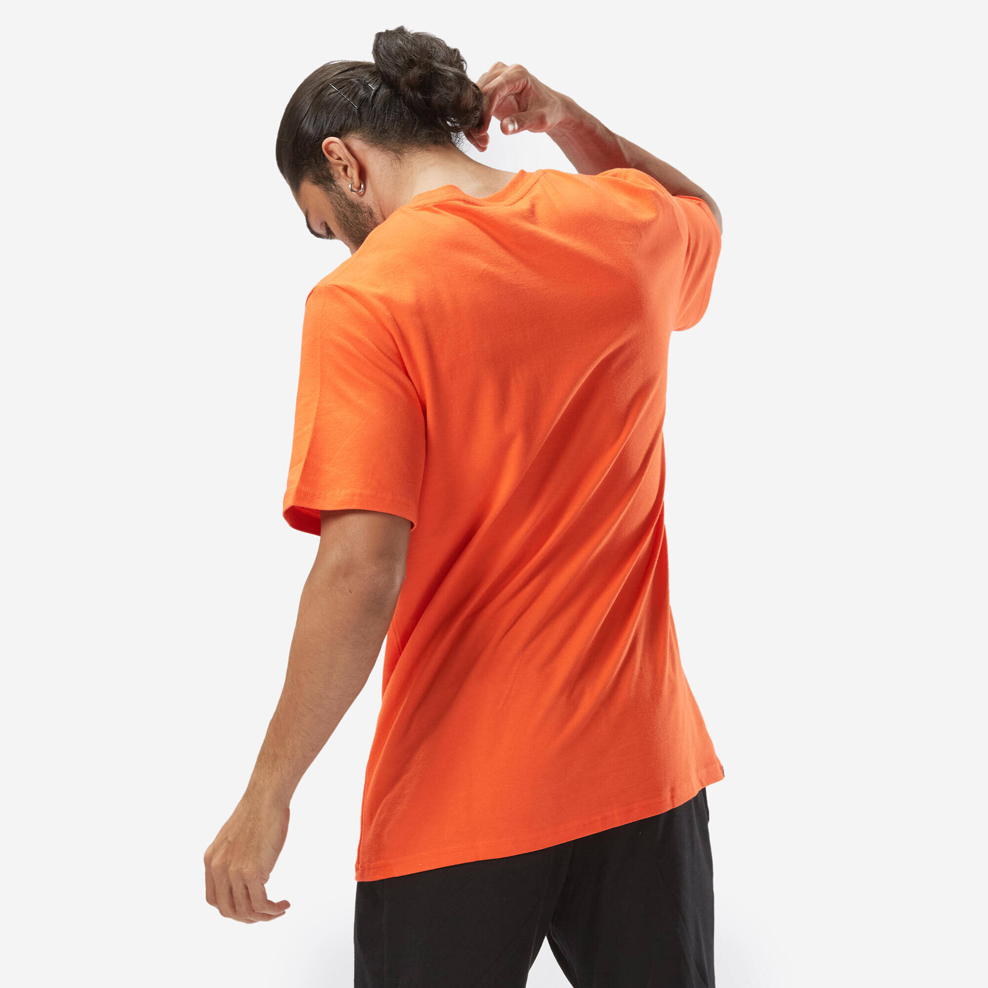 Men's Regular Cotton Fitness T-Shirt - Bright Tomato -  4