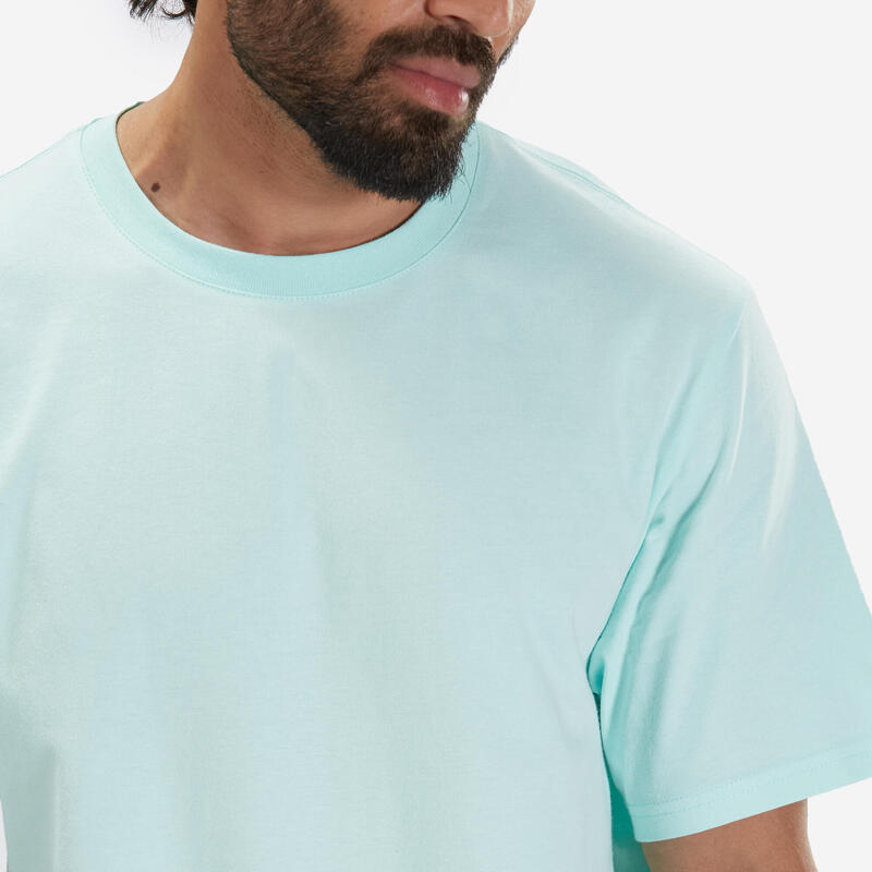 T-shirt fitness homme col rond manches courtes, vert pastel