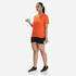 Women's V-Neck Cotton Fitness T-Shirt - Tomato