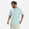 Majica za fitness 500 Essentials muška boja mente-pastelna