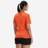 Women's V-Neck Cotton Fitness T-Shirt - Tomato