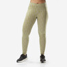 Women's Slim-Fit Fitness Leggings Fit+ 500 - Pearl Grey Print