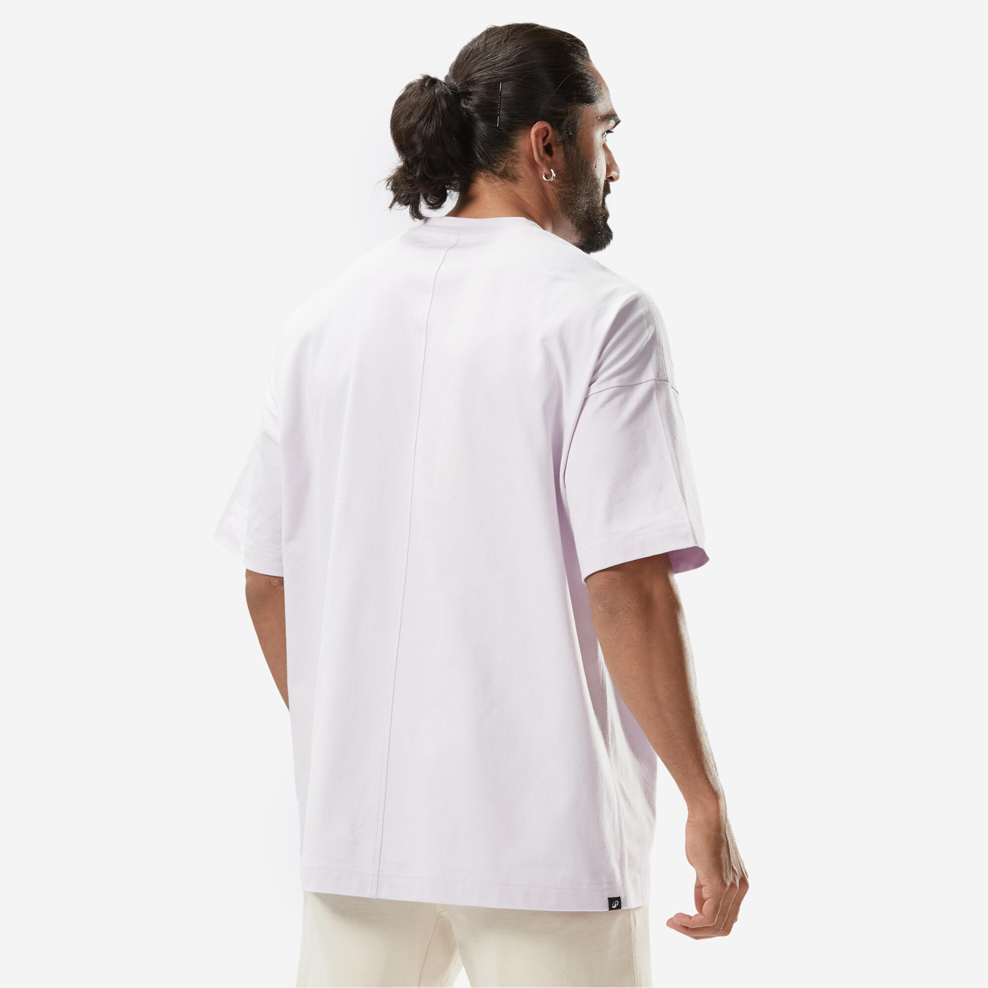 Men's Loose-Fit Fitness T-Shirt 520 - Pastel Mauve