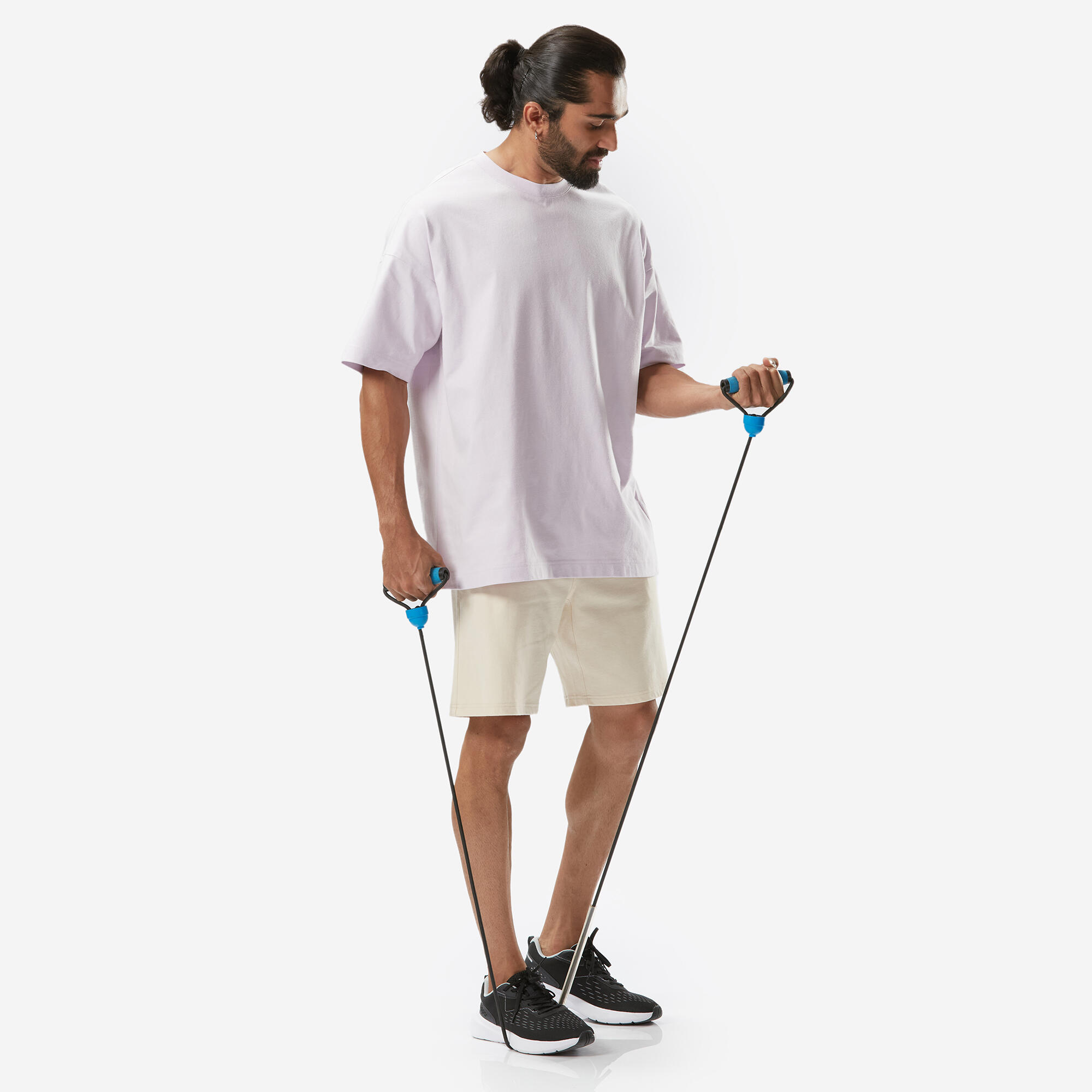 Men's Loose-Fit Fitness T-Shirt 520 - Pastel Mauve