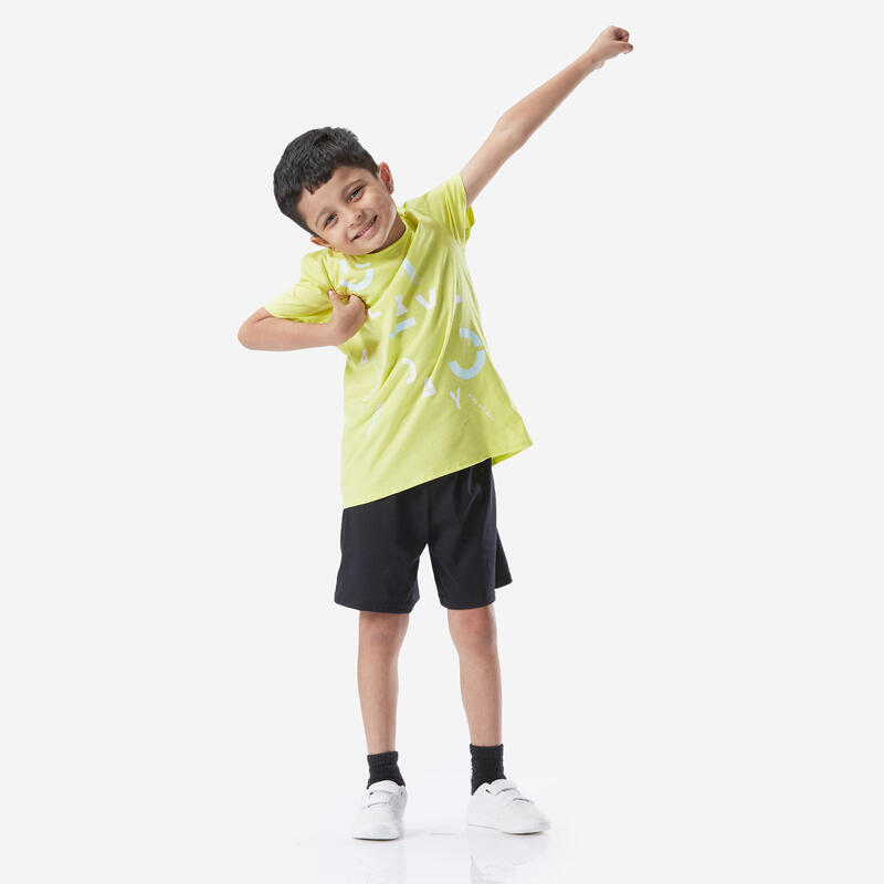 T-shirt basique 100% en coton enfant, blanc