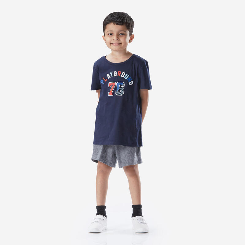 Tricou sport din bumbac Copii, Alb