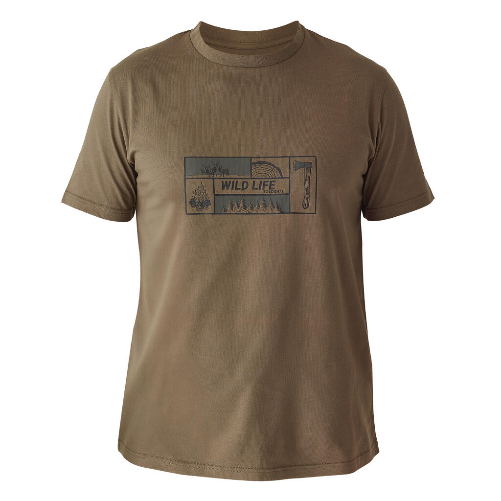 T-shirt manches courtes  coton 100 LOGO WILDLIFE