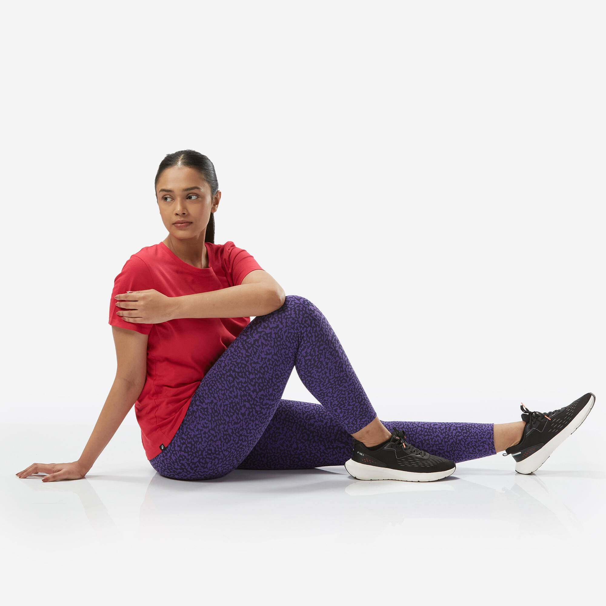 Women's Fitness 7/8 Leggings Fit+ 500 - Blue -  2