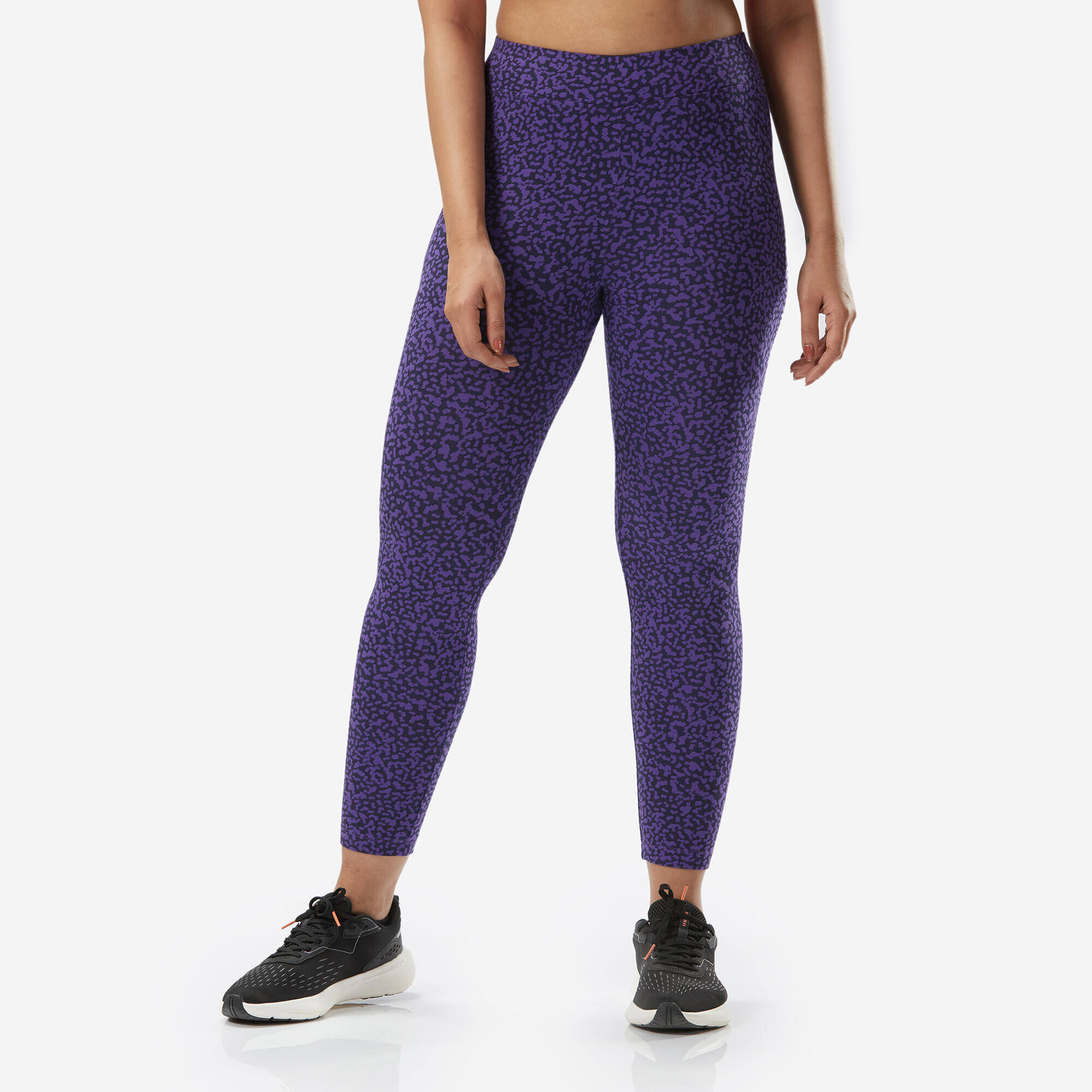 Women's Fitness 7/8 Leggings Fit+ 500 - Blue -  1