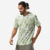 Men's Crew Neck Straight-Cut Cotton Fitness Tshirt 500 - Misty Grey