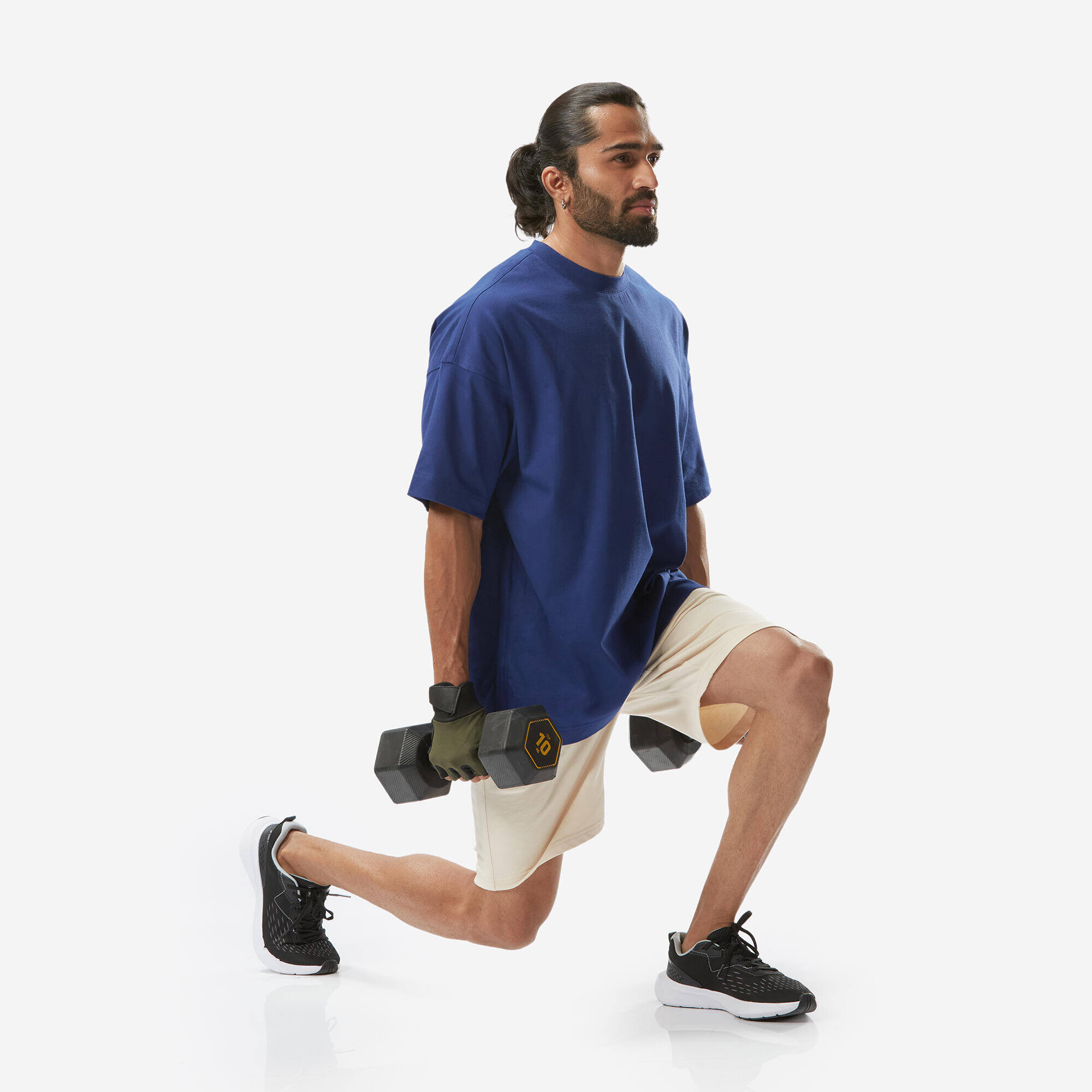 Men's Loose-Fit Fitness T-Shirt 520 - Ink Blue -  2