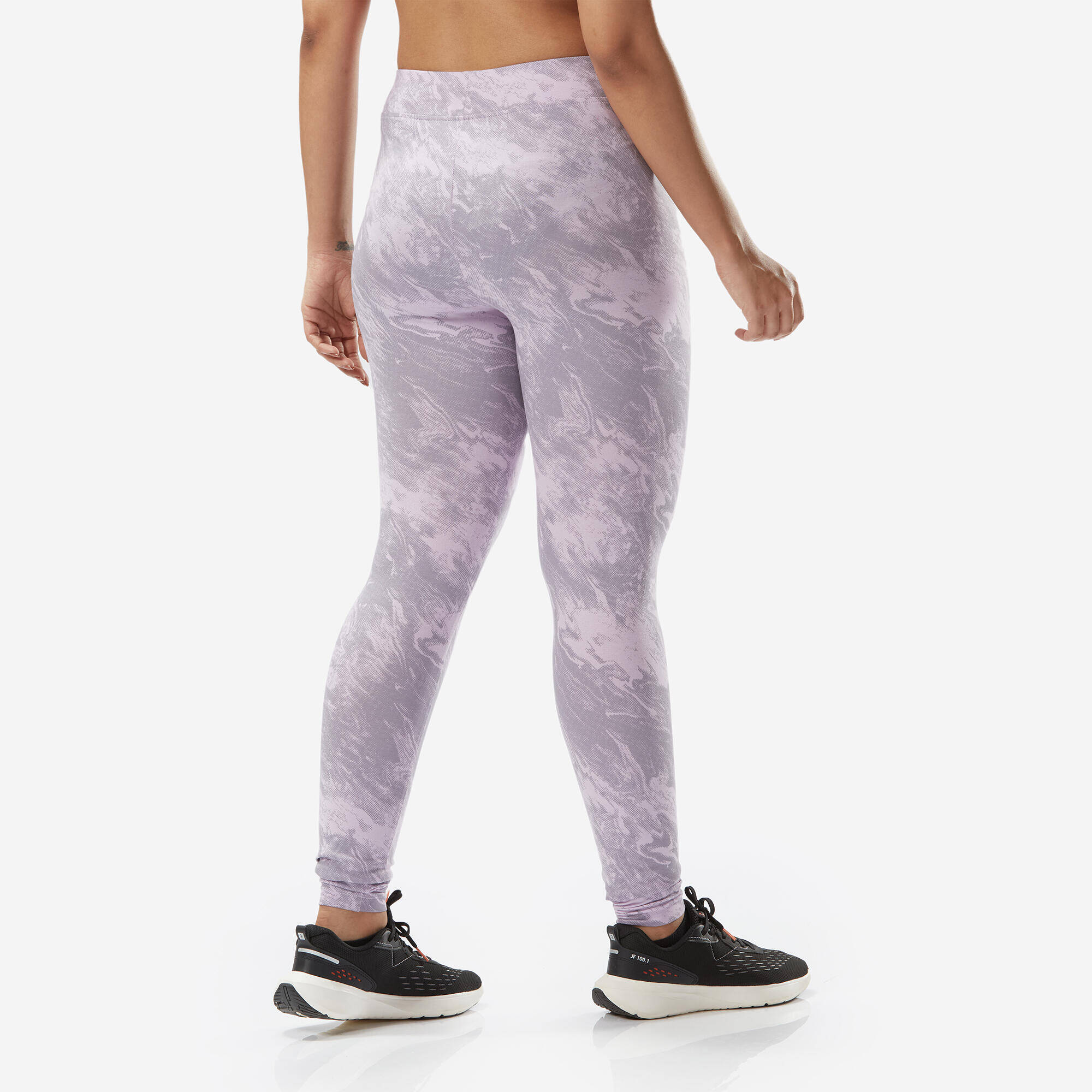 Women's Cotton Fitness Leggings - Purple -  4