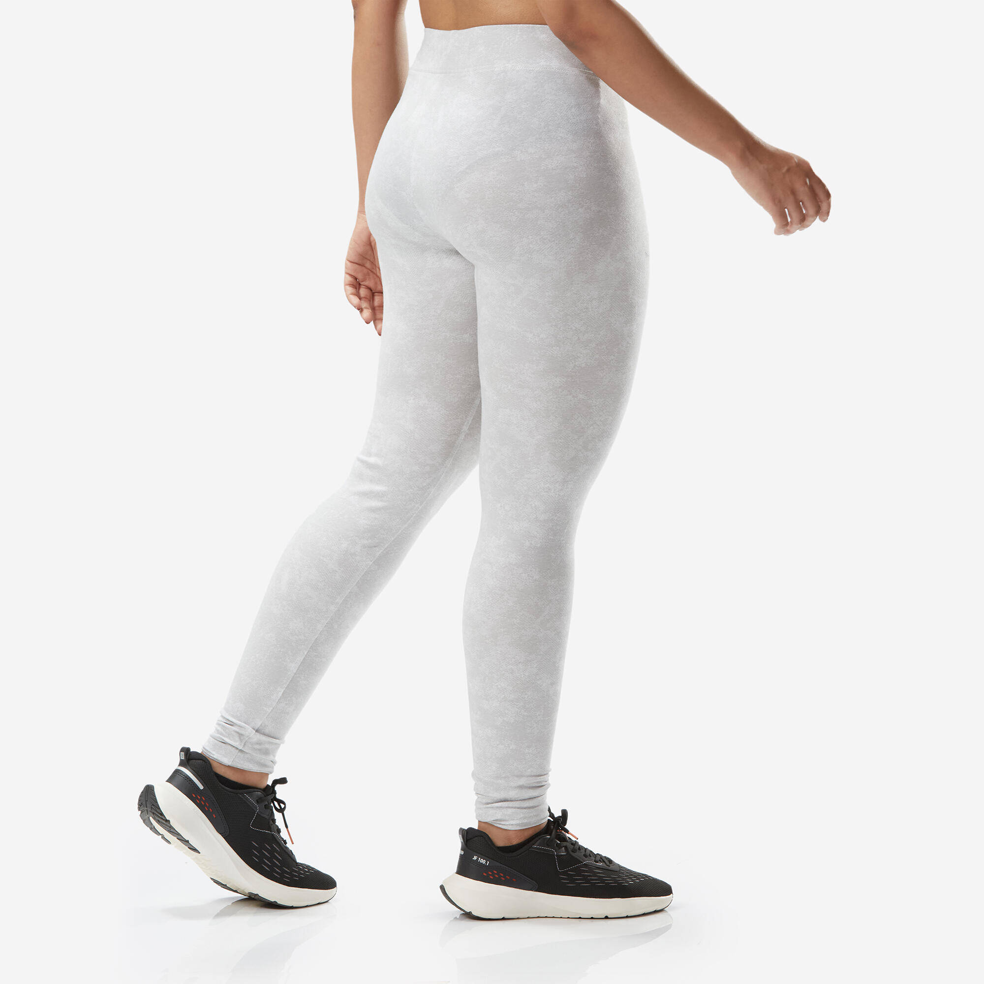 Women's Cotton Fitness Leggings - Grey Print -  5