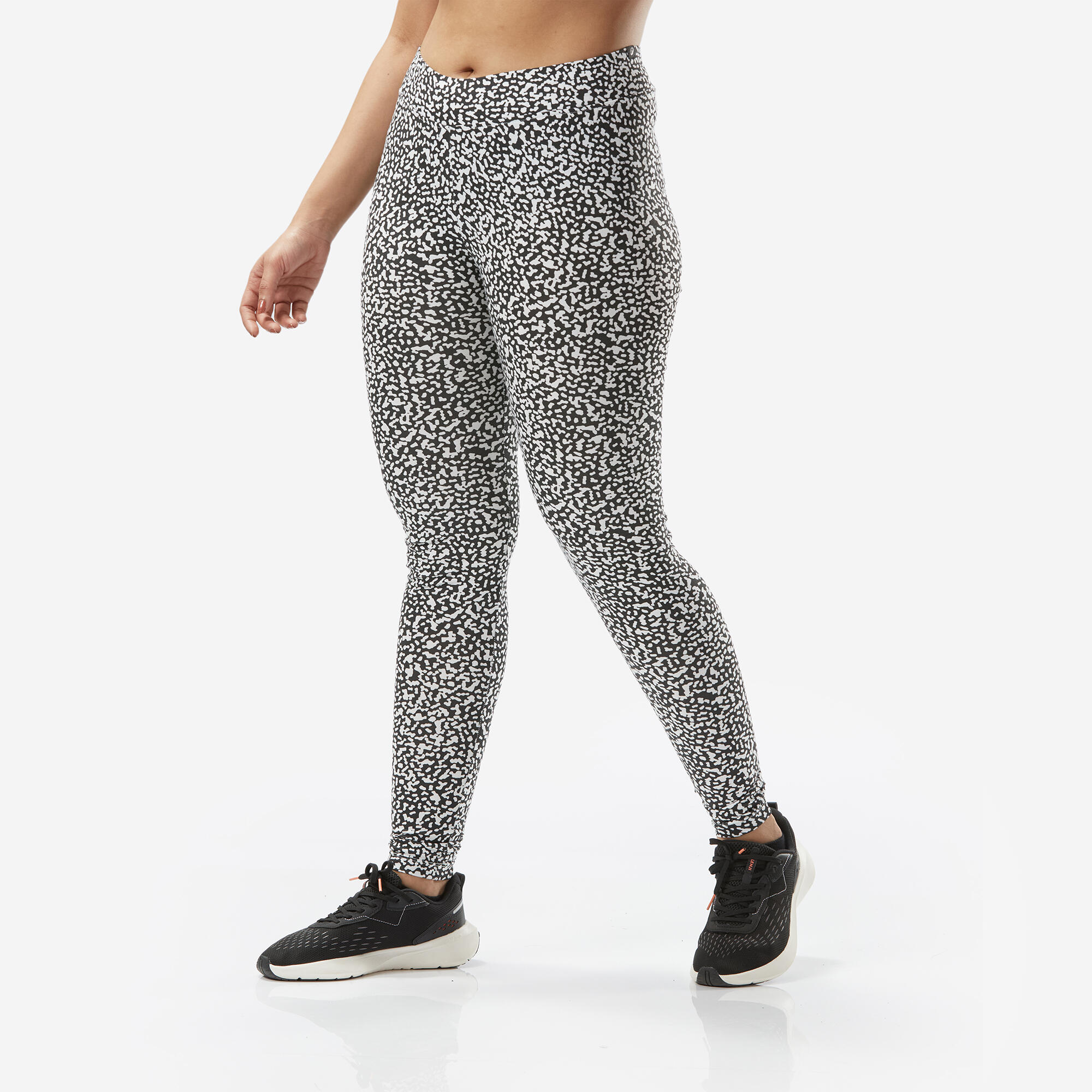 Women's Cotton Fitness Leggings - Black