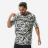 Men's Crew Neck Straight-Cut Cotton Fitness Tshirt 500 - Carbon Grey