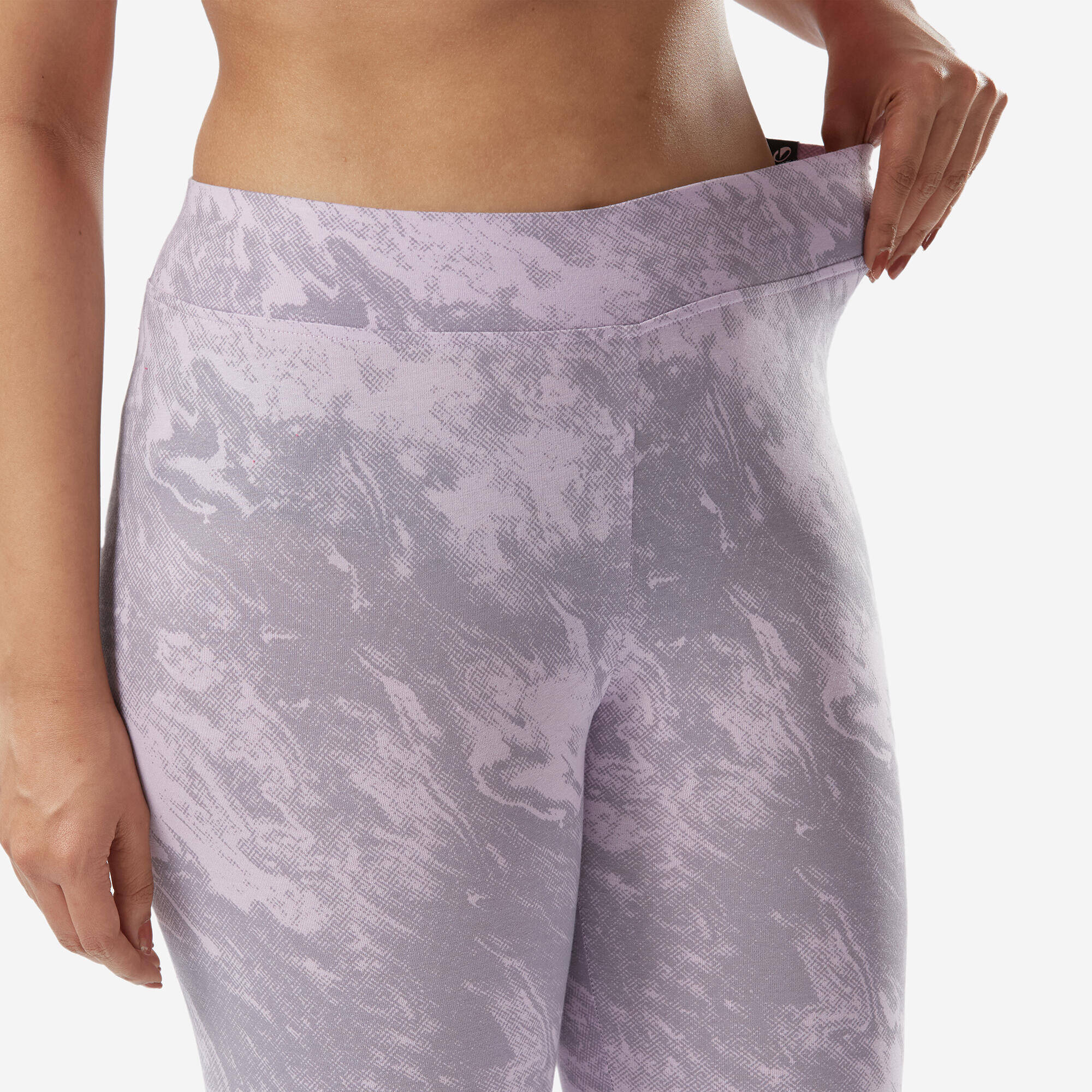 Women's Cotton Fitness Leggings - Purple -  3