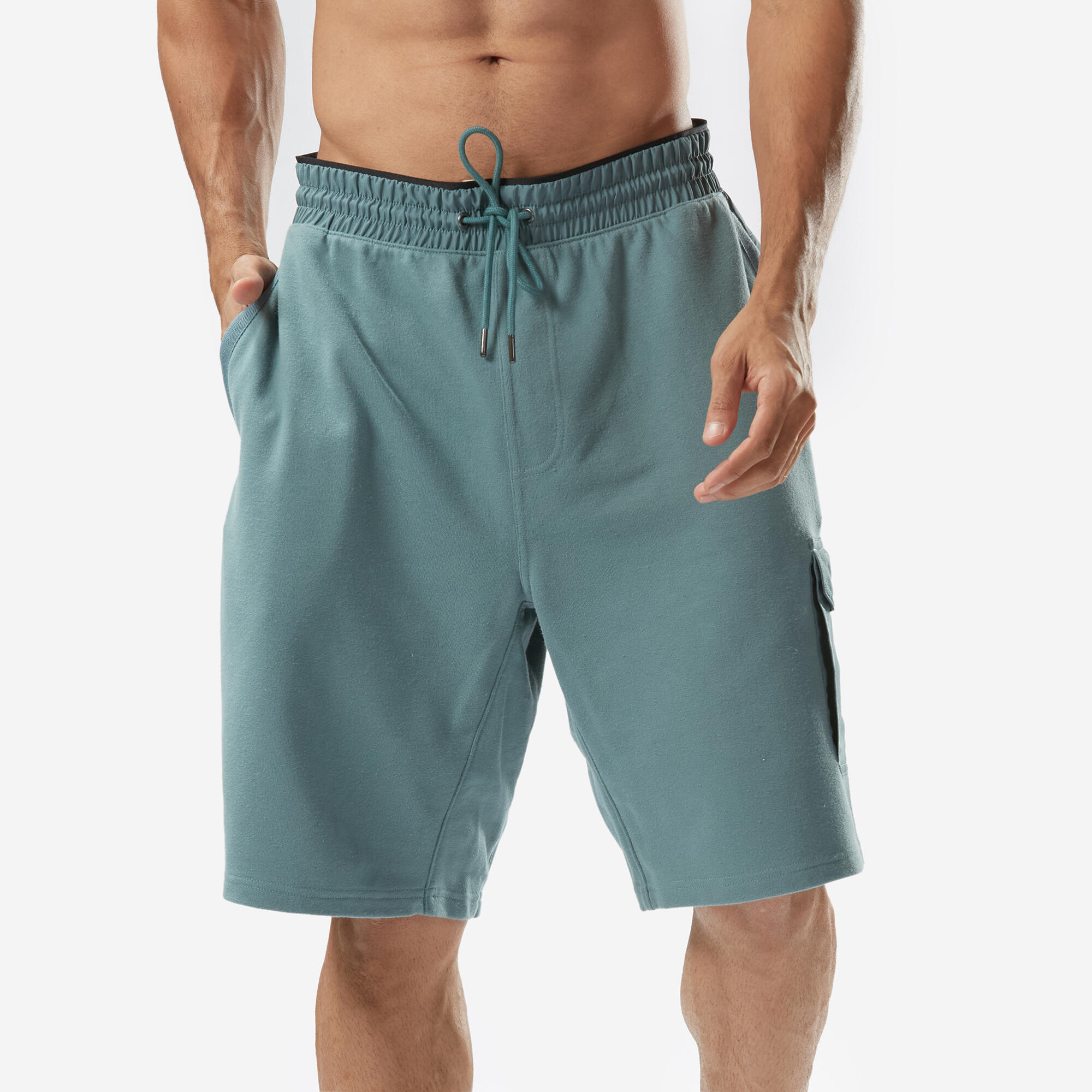 Men's Cargo Fitness Shorts 520 - Frozen Cedar-image-4