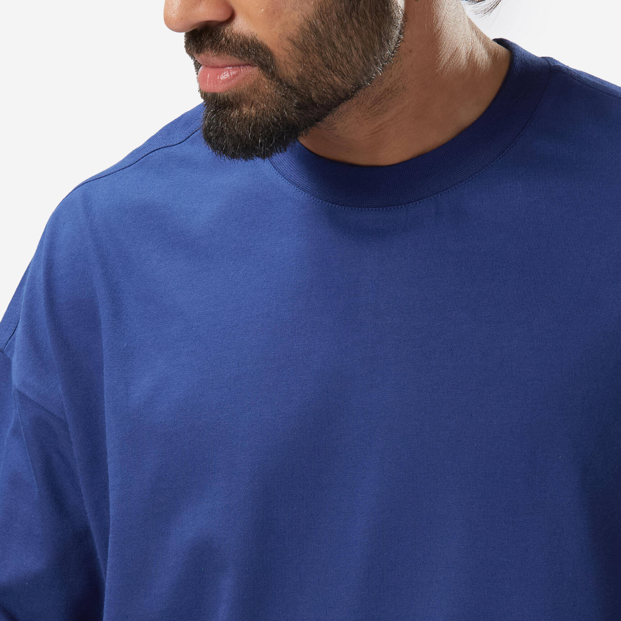 Men's Loose-Fit Fitness T-Shirt 520 - Ink Blue -  4