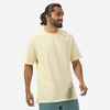 Men's Fitness T-Shirt 500 Essentials - Vanilla