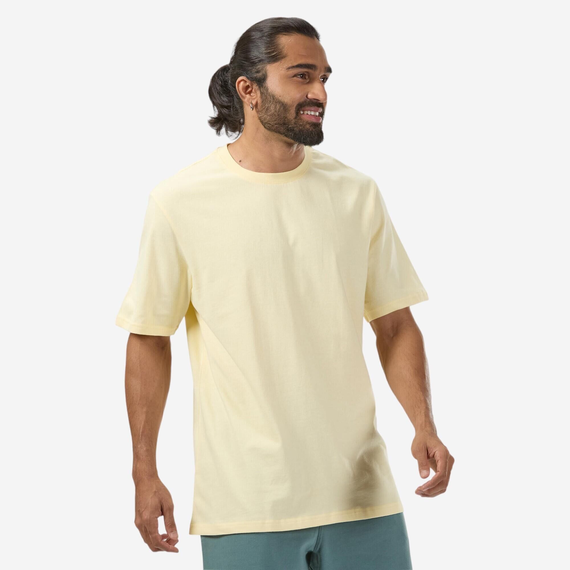 DOMYOS Men's Fitness T-Shirt 500 Essentials - Vanilla