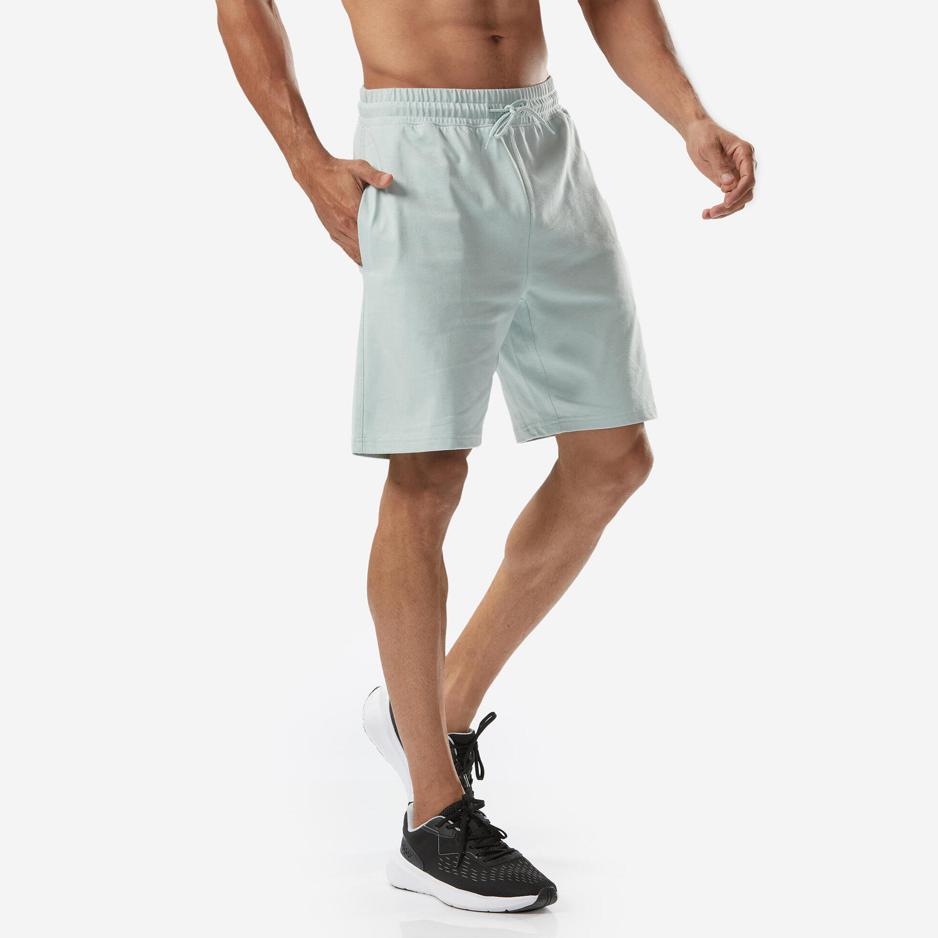 Men's Fitness Shorts 500 Essentials Green
