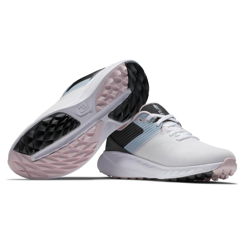 women's golf shoes breathable FOOTJOY FLEX - white and black