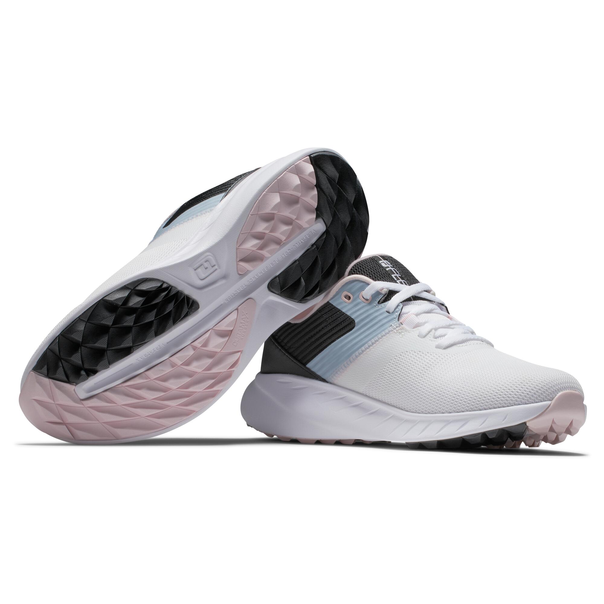 women's golf shoes breathable FOOTJOY FLEX - white and black 5/6