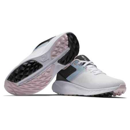 women's golf shoes breathable FOOTJOY FLEX - white and black