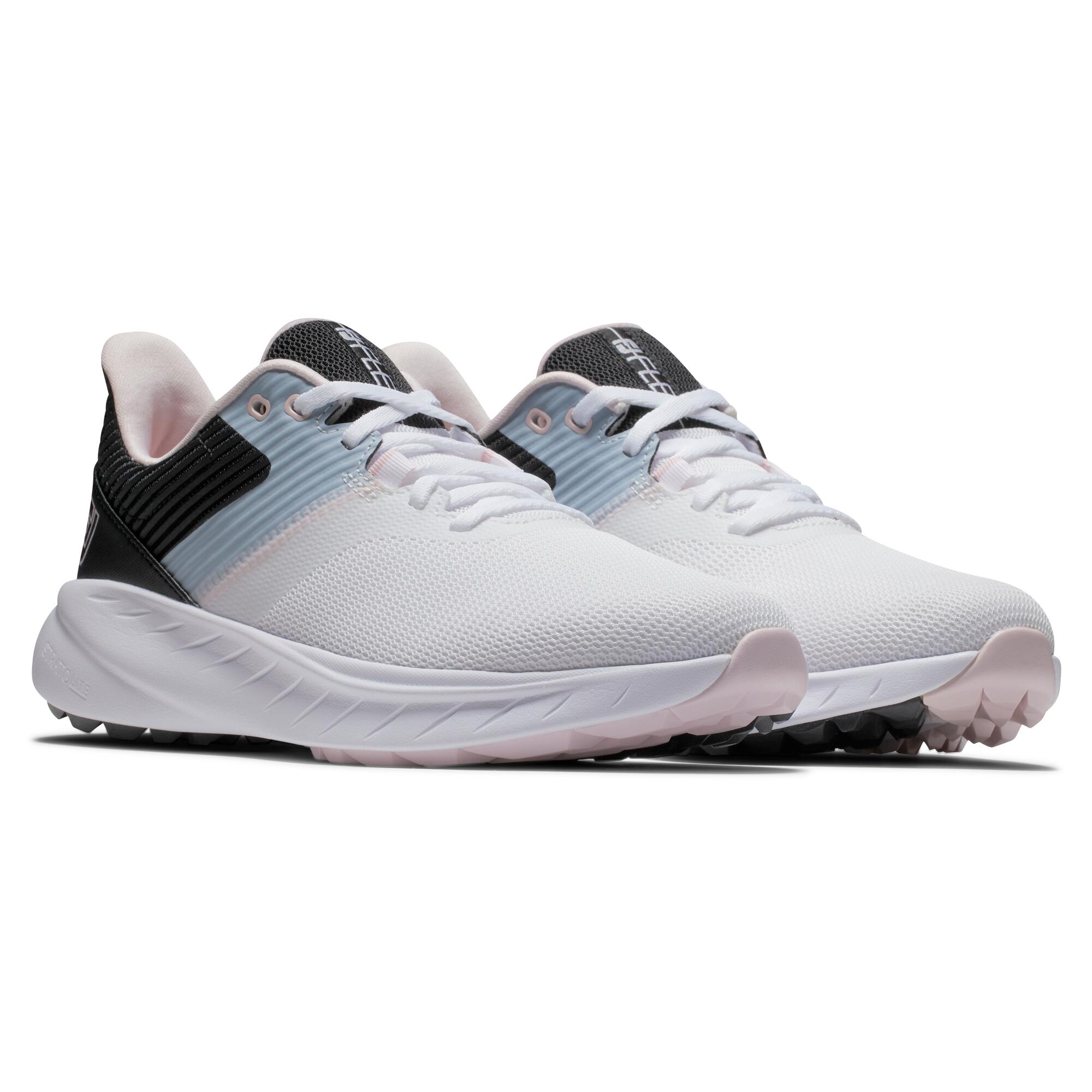 Women's breathable FOOTJOY FLEX golf shoes - white and black