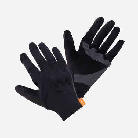 Črne kolesarske rokavice