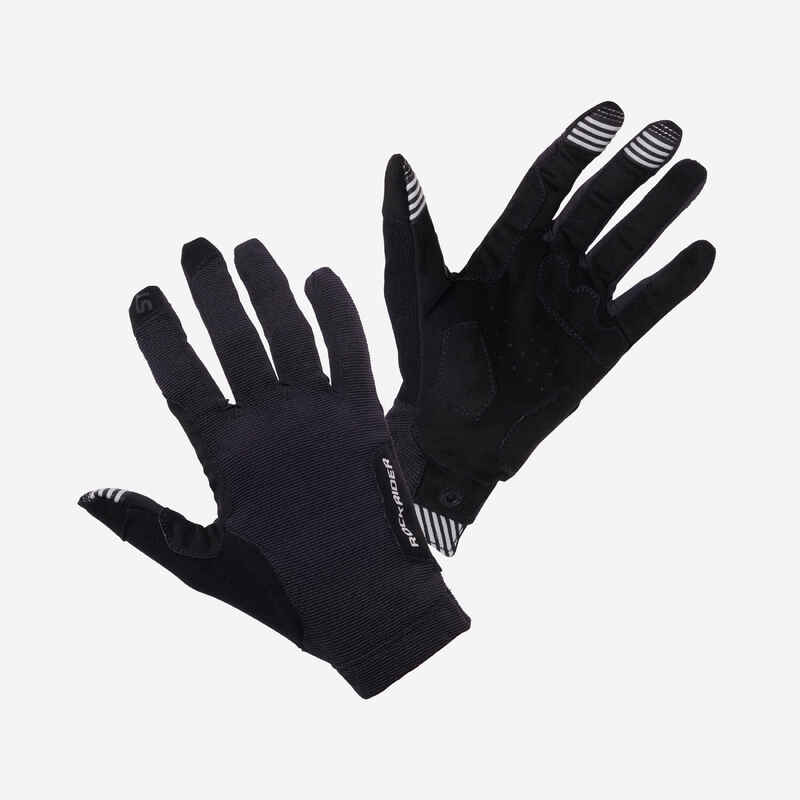 ST 100 Mountain Bike Gloves Black Decathlon