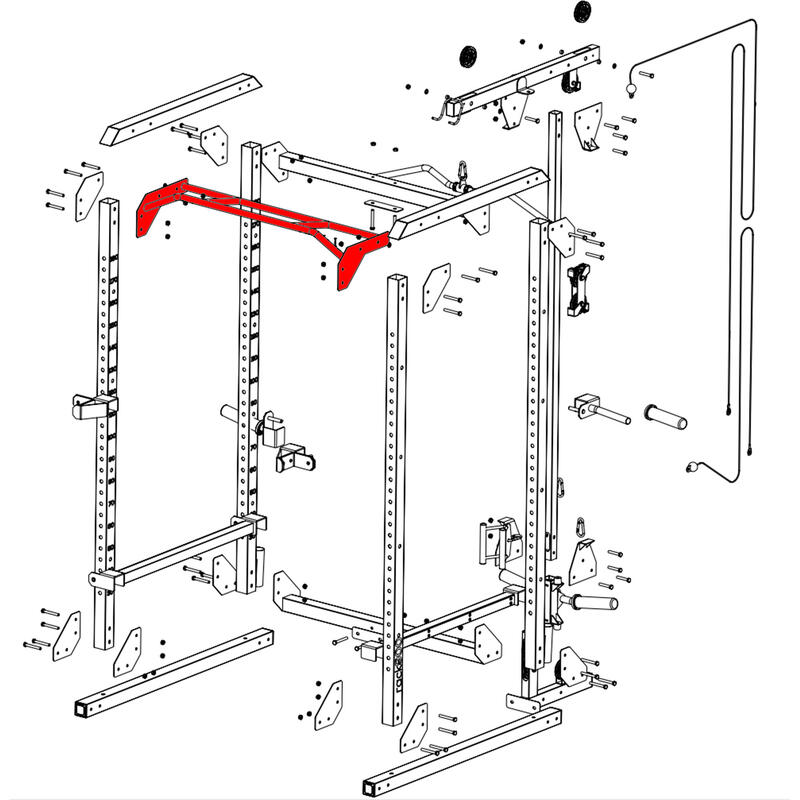 BARRE DE TRACTION - PIÈCE DÉTACHÉE MUSCULATION POUR POWER RACK 900