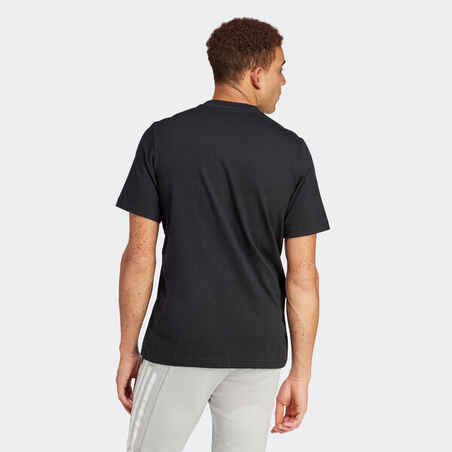 Vyriški mažo intensyvumo kūno rengybos treniruočių marškinėliai, juodi