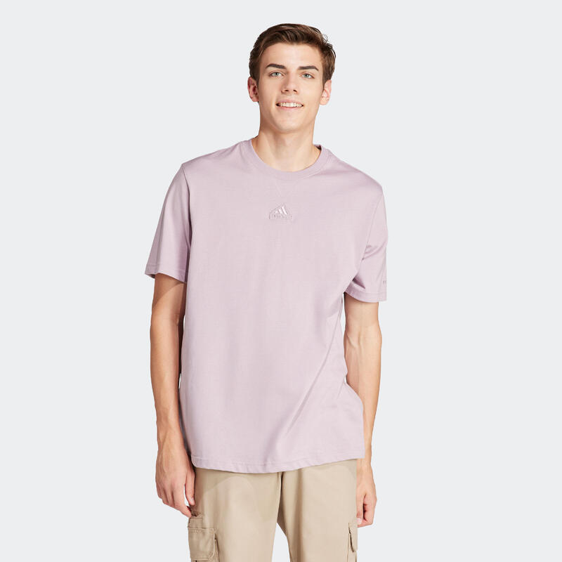 T-shirt ADIDAS uomo palestra regular fit 100% cotone viola