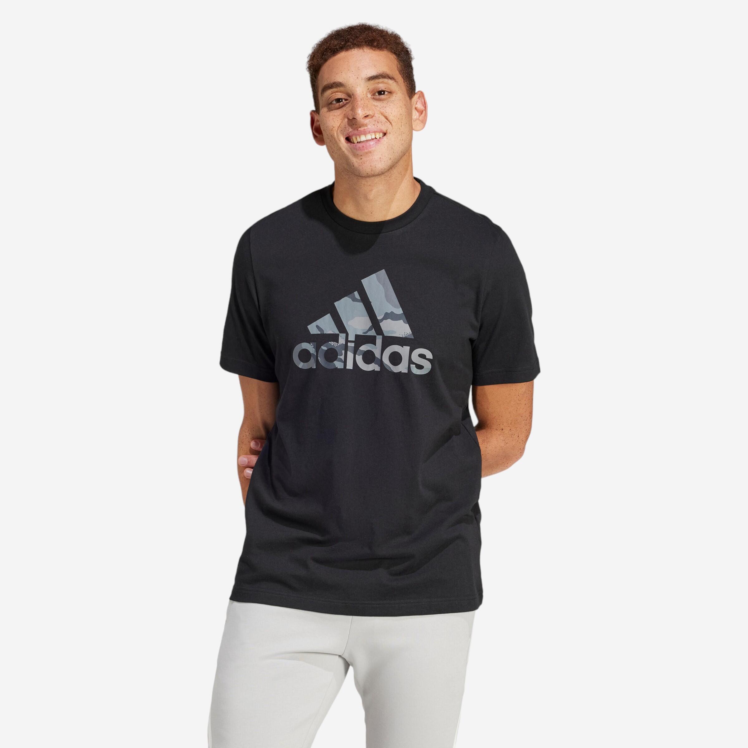 ADIDAS T-SHIRT CAMO FITNESS SOFT TRAINING UOMO NERO